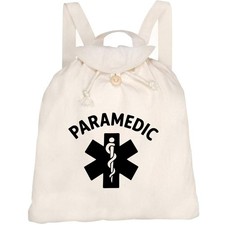'Star of Life Paramedic Symbol' Canvas Rucksack / Backpack (RK00041690)