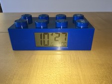 LEGO Friends Brick Alarm Clock Blue 12/24 Hour, 2010 Official Product-Lights Up*