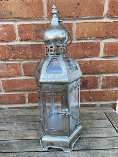 Silver metal garden - silver, shabby