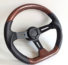 Steering Wheel used wood flat