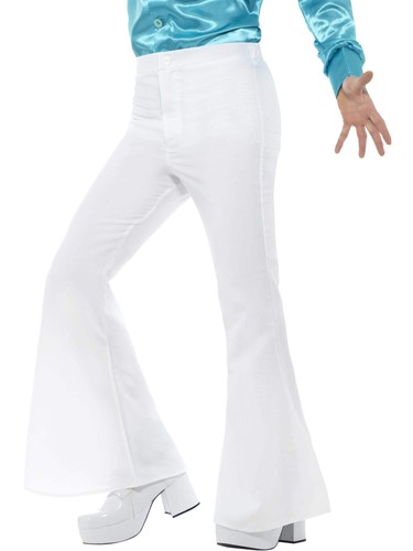 Flared trousers mens white - flared, trousers,