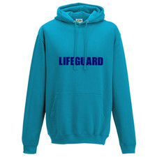 Bondi Rescue Lifeguard Adults Hoodie - Surf Blue Front + Back Printed Style