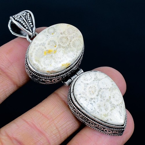 925 silver overlay fossil - silver,