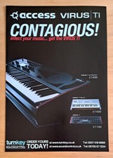 ACCESS VIRUS TI MAGAZINE AD ADVERT SYNTHESIZER