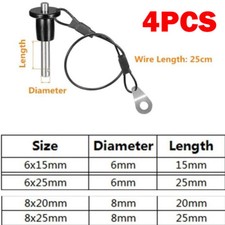 4Pcs 6x15mm 6x25mm 8x20mm