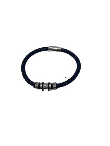 Police bracelet leather blk - police,
