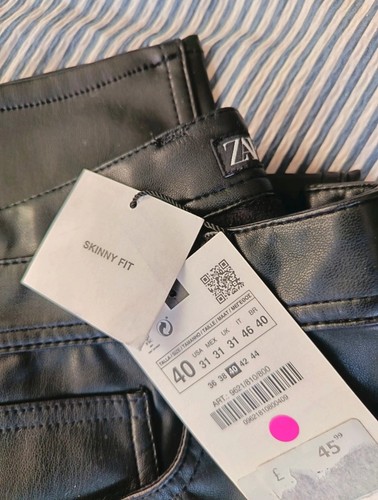 Mens leather look zara - leather,