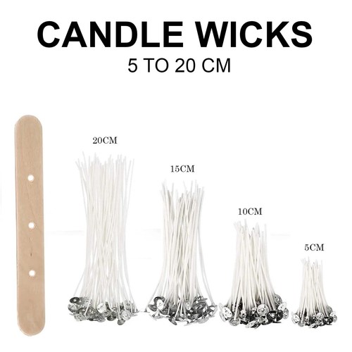 Candle wicks pre waxed with - candle,