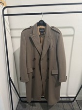 Men’s Vintage Saks 5th Ave Double Breasted Overcoat 38r 100% Crombie Wool 