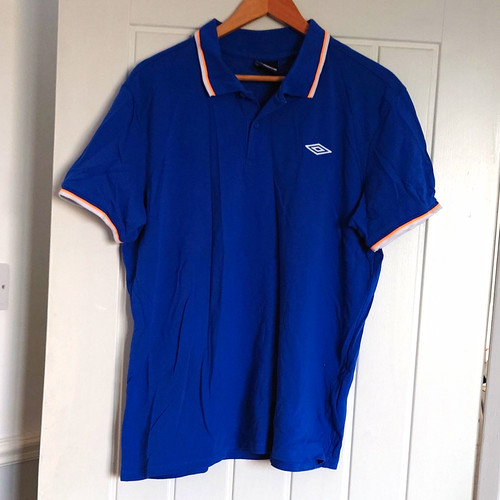 Umbro men blue solid polo - xl,