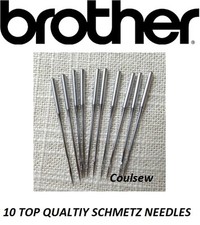 10 Industrial Overlocker Schmetz Needles Size 90/14 fits Brother EF4 B531 B641