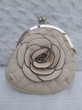 3D flower CLUTCH BAG,beige