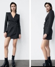 NWT ZARA DRAPED JACKET DRESS