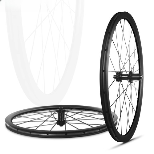 Mtb carbon fiber wheelset - carbon,