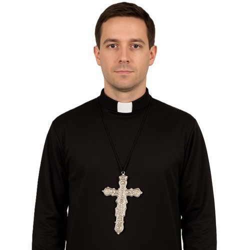 Large silver priest - silver,