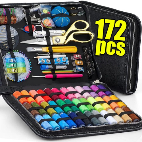 Portable sewing kit threads - sewing,