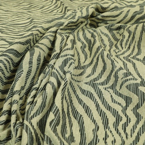 Black stripe zebra print woven - black,
