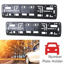 2x Genuine Carbon Fibre Fiber Car REG Licence Number Plate Surround Holder Frame