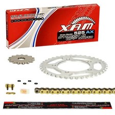 Chain Set Honda CB 450 S (PC17) 86-90, XAM X-Ring, EXTRA Reinforced, Gold