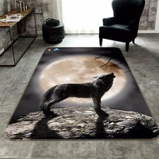 3D Animal Wolf 47 Non Slip Rug