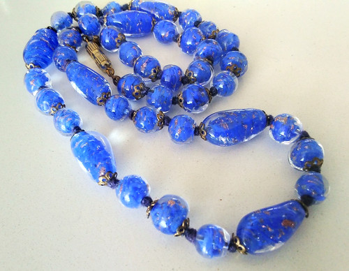Vintage venetian glass bead - venetian,