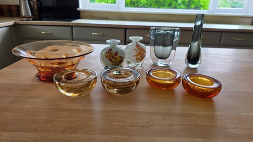 Mid century glass job lot - mid,