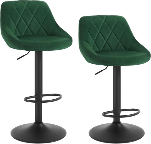 4pcs velvet bar stools - bar,