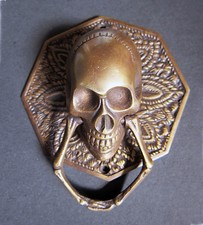 SOLID BRASS DOOR KNOCKER shaped like SKELETON/SKULL,  PIG, IRISH CLADDAGH FOX