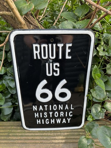 Old route metal sign - route, plaque
