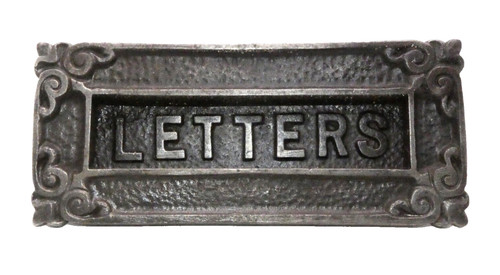 Old antique cast iron letter - iron,