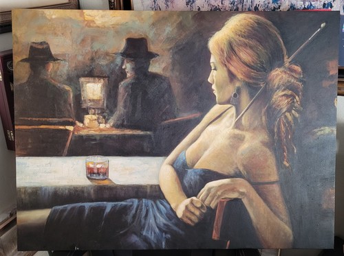 Fabian perez acrylic canvas - fabian, on