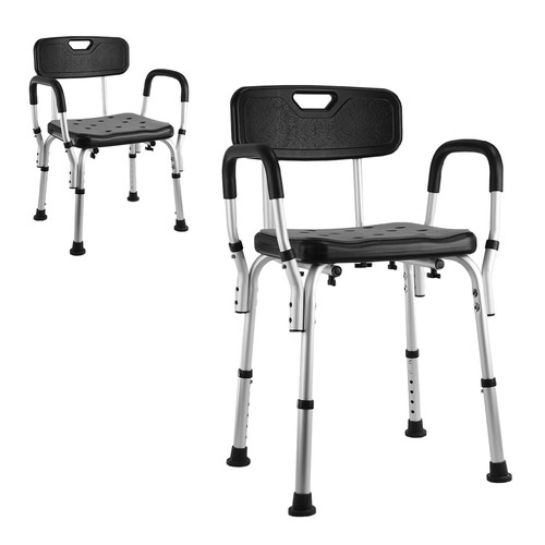 Shower chair with back - back, support
