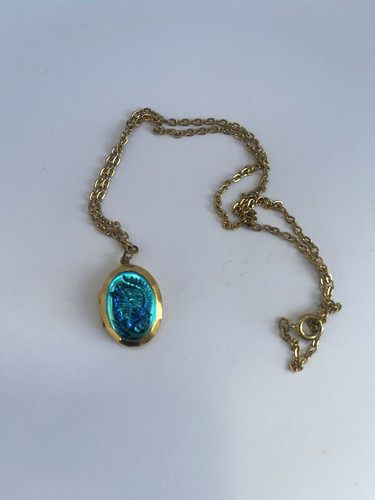 Gold plated vintage blue - gold,