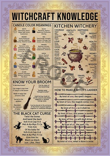 Size wiccan witchcraft - a4, 'witchcraft