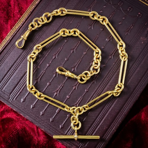 Antique edwardian albert chain - albert,