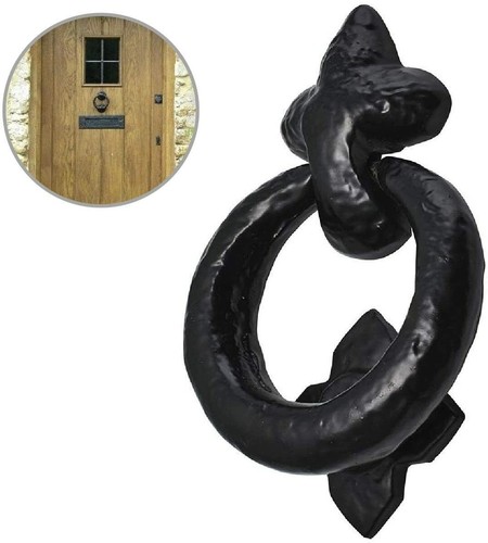 Black antique cast iron ring - black,