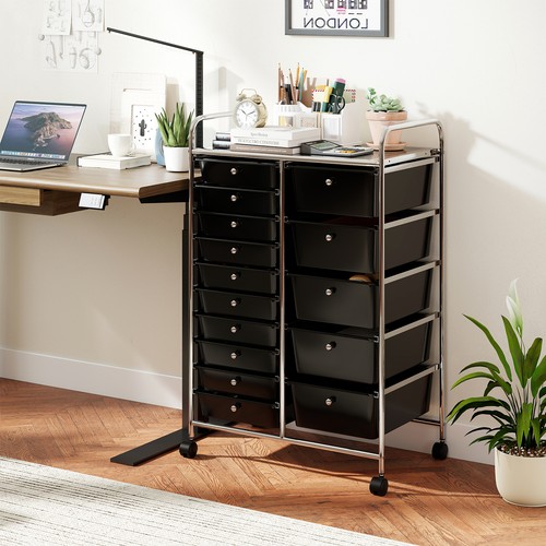 Drawer rolling utility cart - 15-drawer,