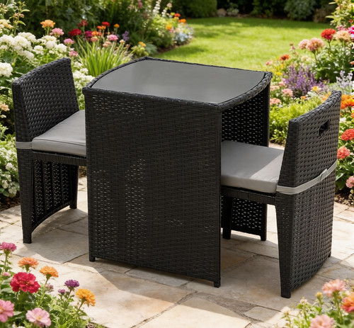 3pc rattan bistro set - 3pc,