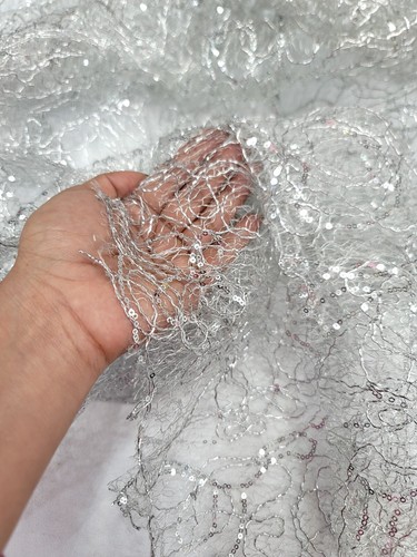 Silver spider web embroidered - web,