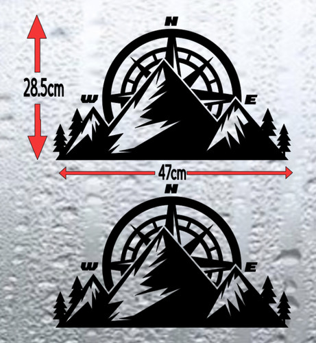 Large compass mountain - x,