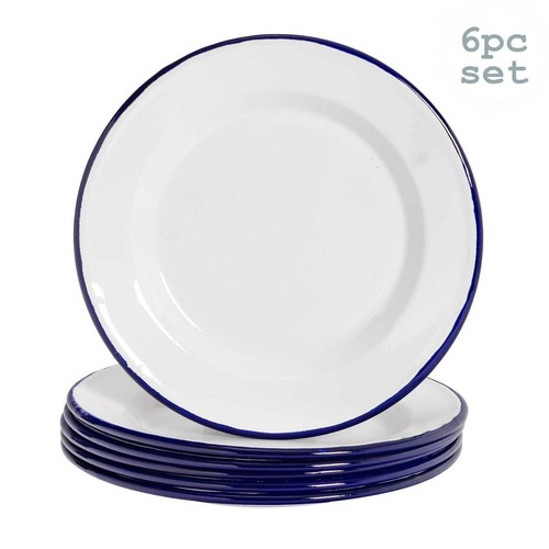 White enamel round - white, dinner