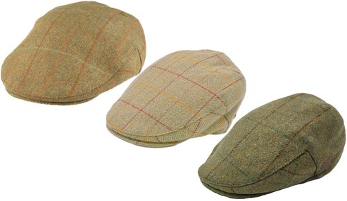 Mens tweed flat cap - tweed, twill