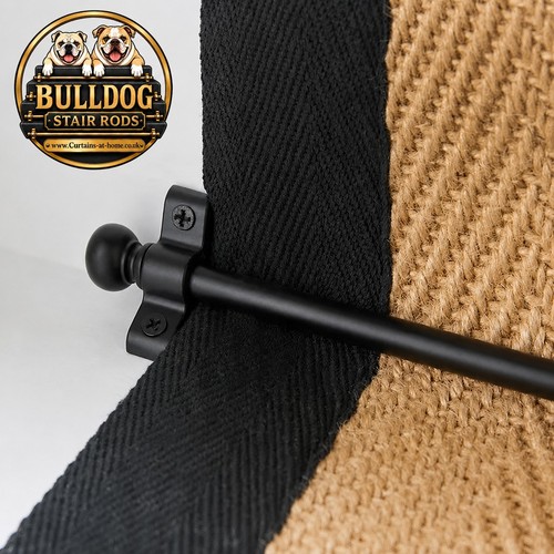 Matt black stair rods - ,