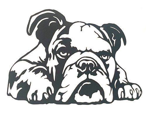English bulldog dog vinyl - 1x,