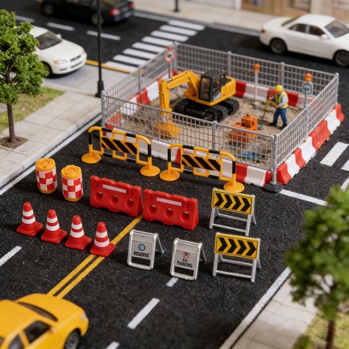 14x miniature traffic road - miniature,