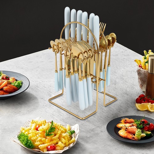 Piece modern gold - 24-piece, gold+blue