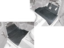 LAND ROVER DEFENDER HEAVY DUTY FRONT RUBBER MATS WITH LT77 GEARBOX TUNNEL DA4501