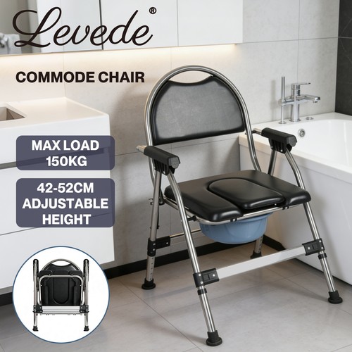 Levede folding commode chair - levede,