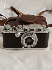 1938 - Vintage Leitz Leica IIIa 35mm Rangefinder Camera Lens Elmar 3.5/50mm