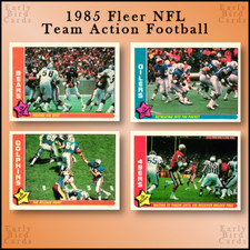 1985 Fleer NFL Team Action Football (1-88) / Pick Your Cards / Buy4+ Save40%